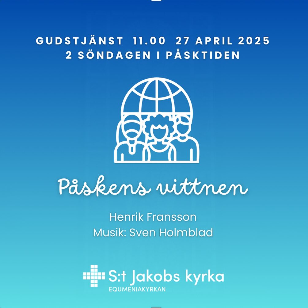 Välkommen på gudstjänst Söndag kl 11 i S:t Jakob❣️🙏