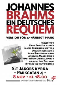 Affisch Brahms Requiem nytt original